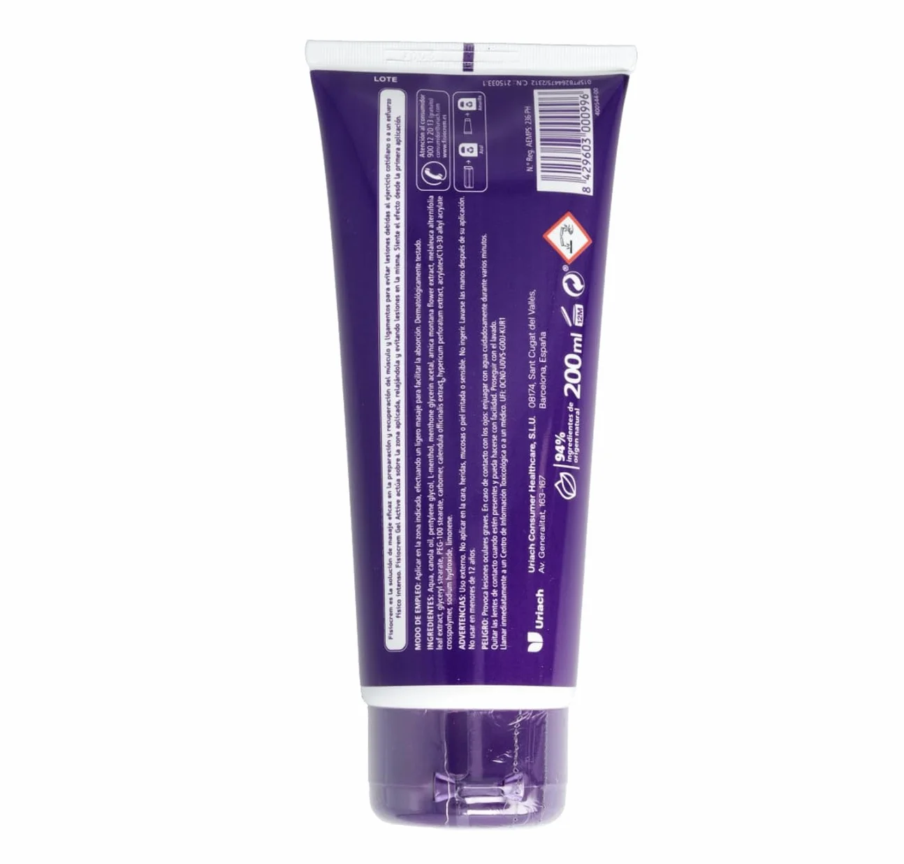 FISIOCREM | Gel Active | 200 ml | Oryginalny zaktualizowany format | Przygotowuje i odzyskuje mięśnie i więzadła | Efekt zimna | Arnika, Hypericum, Calendula, Melaleuca