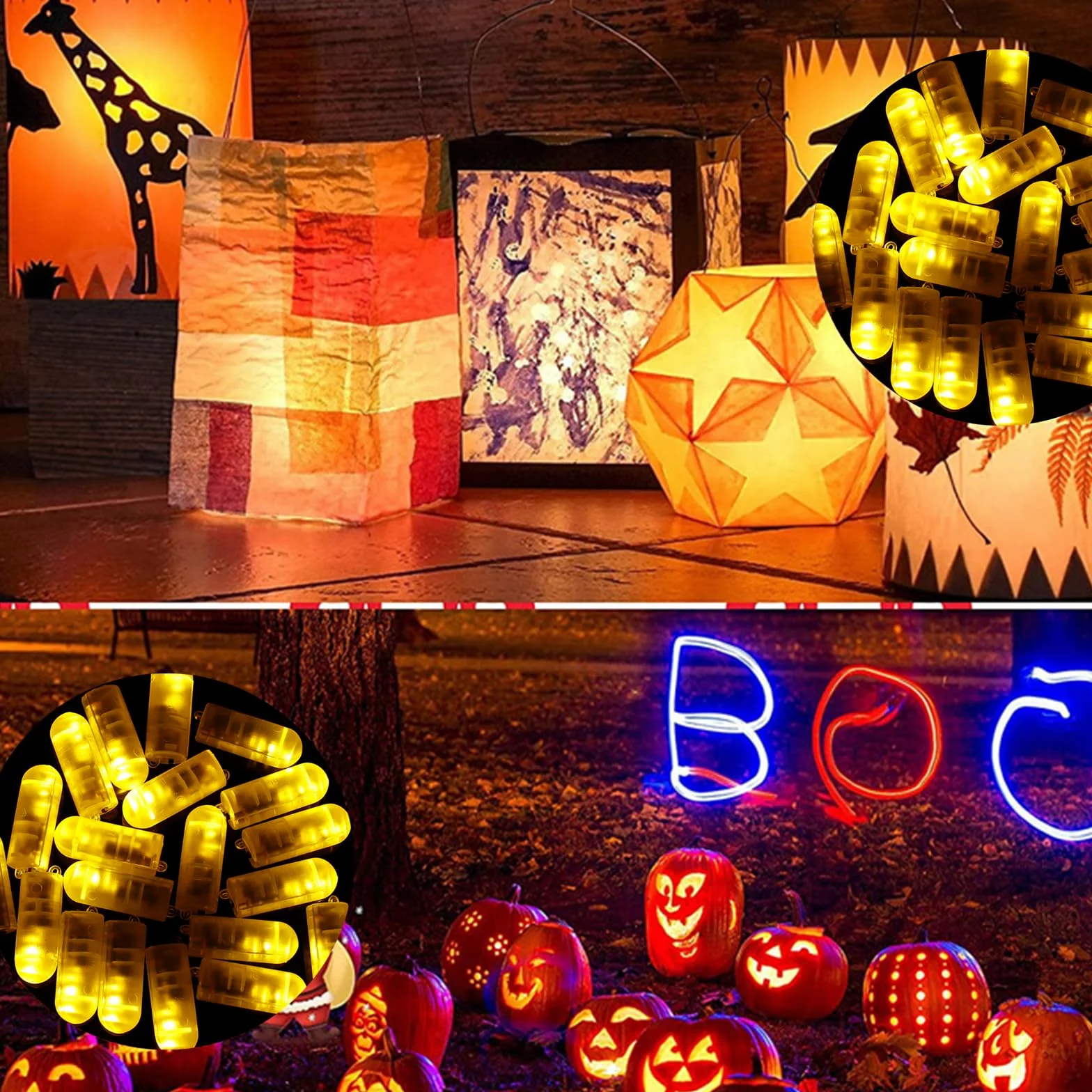 ENLACE Mini żarówki LED do balonów, 20 sztuk żarówek LED zasilanych na baterie, ciepła biel, mini światło LED, żarówka do balonów, latarni papierowych, na wesele, Halloween, Boże Narodzenie, dekoracja