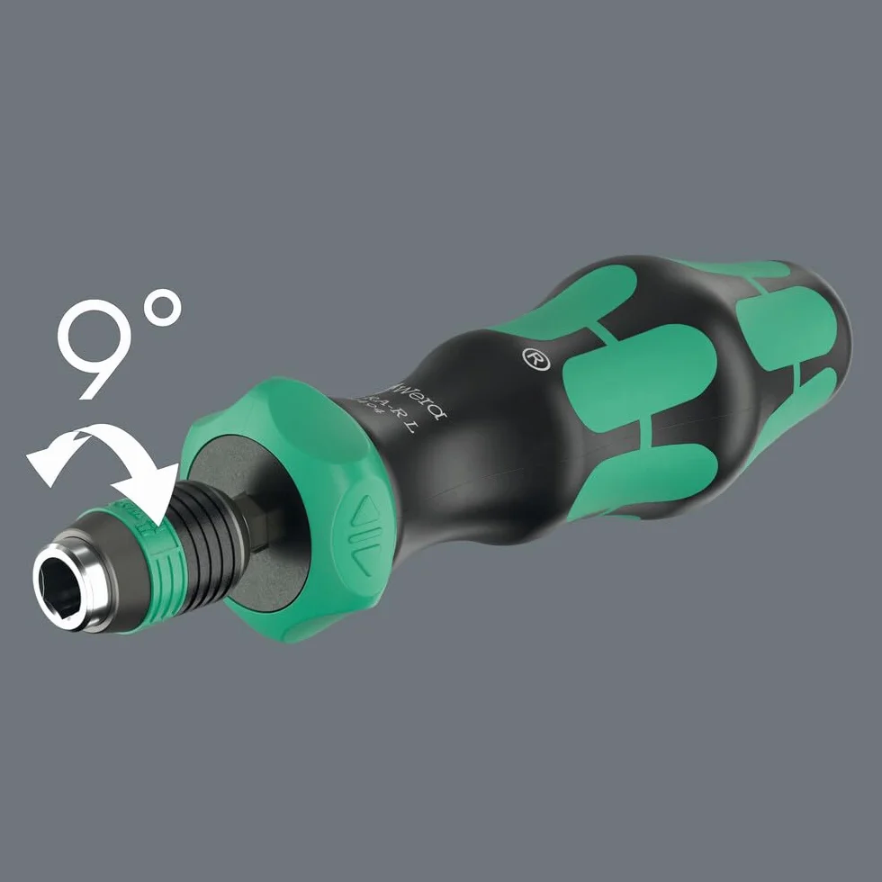 Rękojeść z uchwytem do bitów 838 RA-R L, z funkcją grzechotki, 1/4", 1/4" x 140 mm