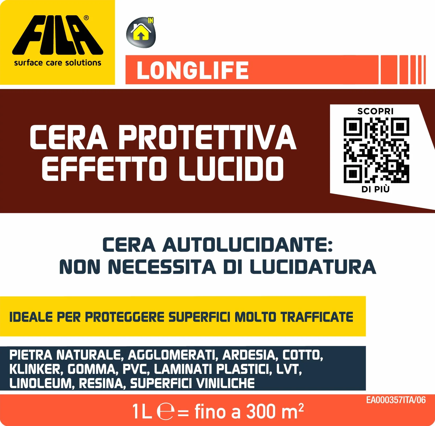 Fila Surface Care Solutions LONGLIFE samopołyskujący wosk podłogowy, 1 l