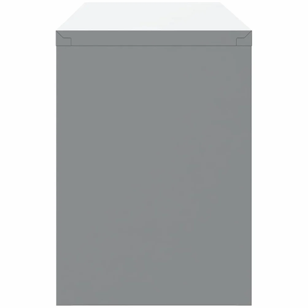 Szafa narzędziowa z miejscem do przechowywania, czerwona i szara, 100 x 25 x 35 cm, metalowa szafka z szufladą, regał i drzwi, wytrzymała szafka warsztatowa do garażu, warsztatu i piwnicy