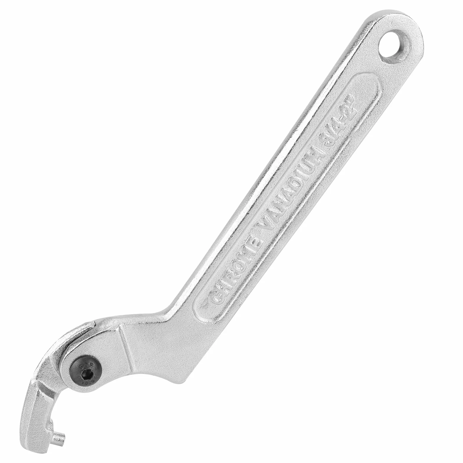 Nastawny Klucz Hakowy C, 19-51mm Stal Chromowo-Wanadowa Klucz Kołkowy z Okrągłą Głowicą do Dokręcania Nakrętek Zabezpieczających Łożysk Pojazdów i Urządzeń Mechanicznych