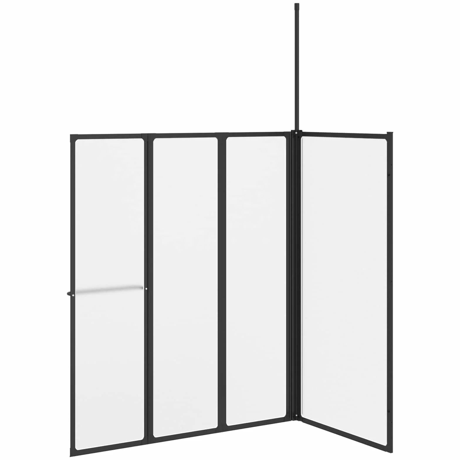 Ścianka prysznicowa biała 120 x 70 x 137 cm aluminium | Składany, nie zajmuje dużo miejsca, polipropylen, łatwy montaż, łatwy w utrzymaniu