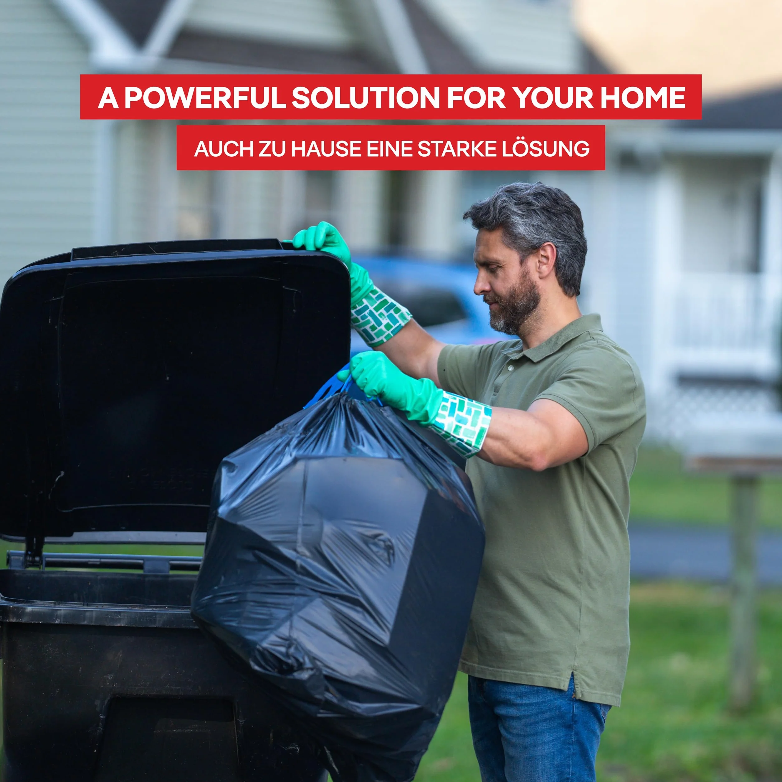 ALU FIX worki na śmieci Economy/HDPE / 120l - 10 worków na śmieci - 1 rolka/ 17 μm/czarny/worek na śmieci/ 70 × 100cm/ worki na śmieci do domu, pracy, biura