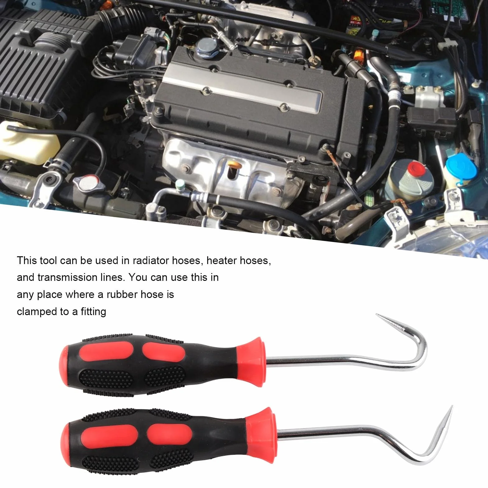 Narzędzie do ściągania węża chłodniczego, narzędzie do ściągania węża chłodniczego, zestaw narzędzi mechanicznych, 2-częściowy zestaw narzędzi do zdejmowania węża