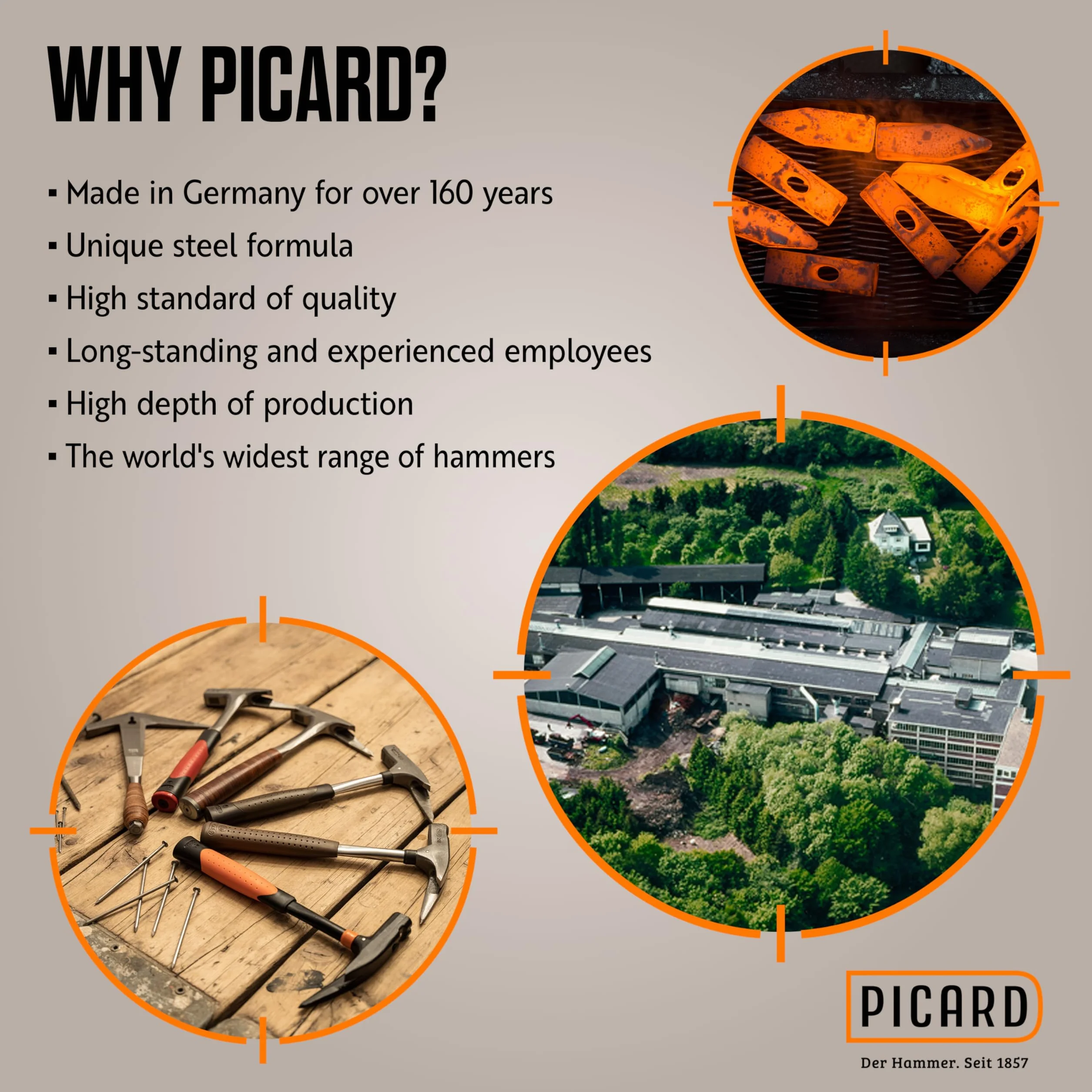 Picard 0032700-0400 młotek ślusarski DIN 1041 400 g niemiecki kształt