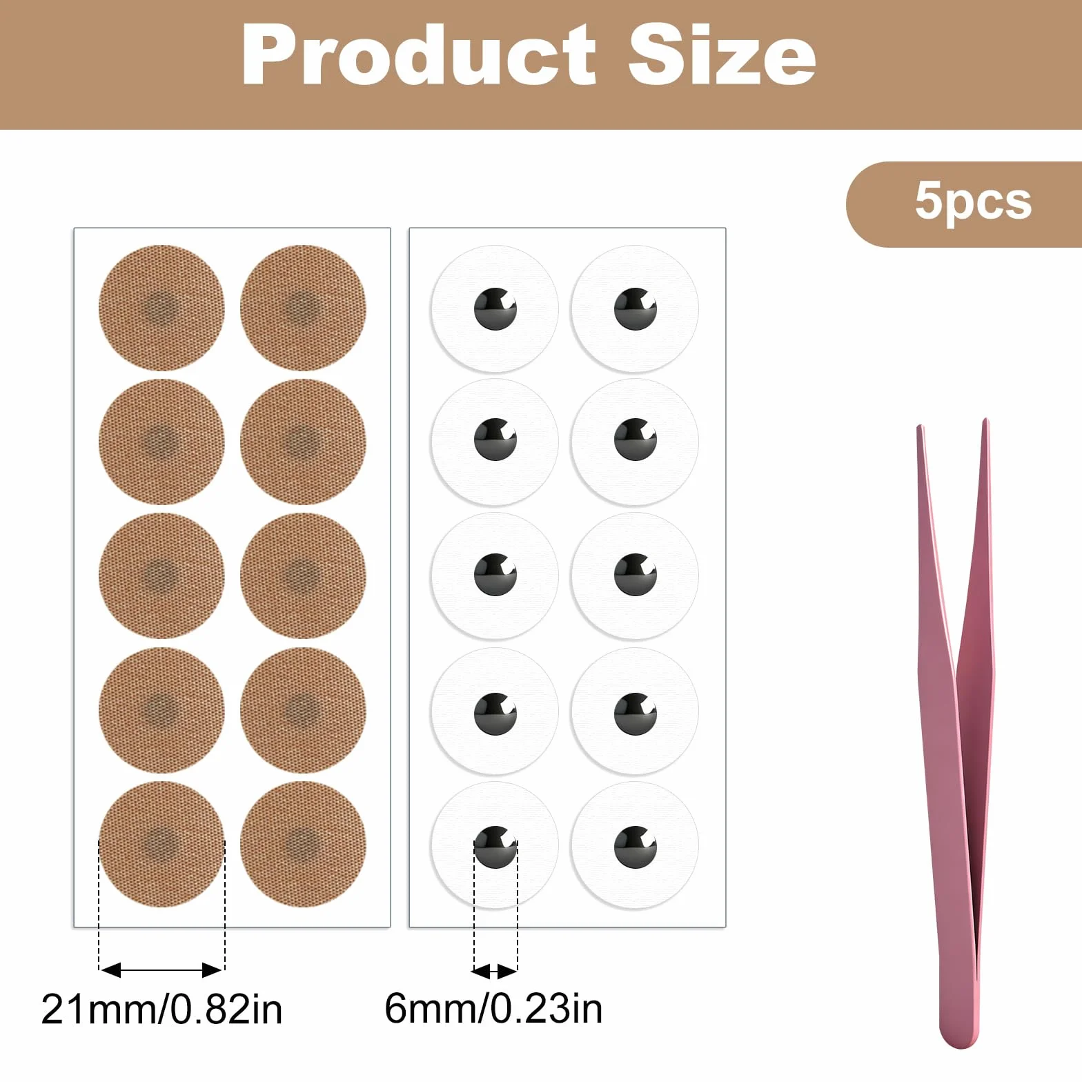 Magnetyczne plastry do akupunktury 50 sztuk 21 mm wielokrotnego użytku
