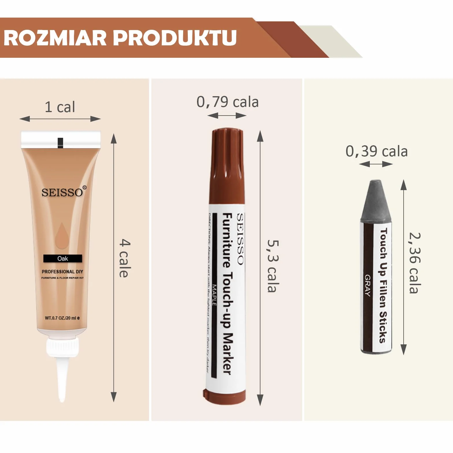 SEISS Zestaw do naprawy laminatu i parkietu 43 sztuki