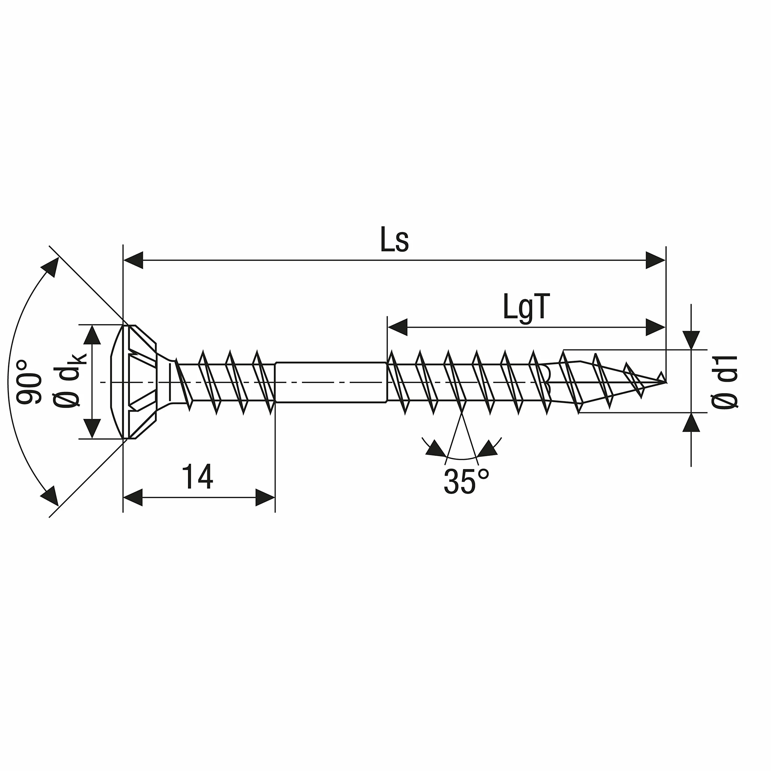 SPAX Śruba fasadowa ze stali nierdzewnej A2, 4,5 x 60 mm, 100 sztuk, T-STAR plus, zredukowana łeb soczewki, gwint mocujący, 4CUT, 25470004506022