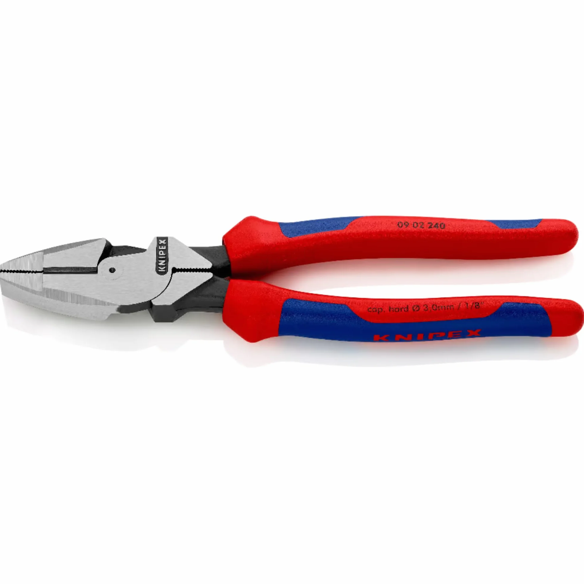 KNIPEX Szczypce uniwersalne o zwiększonym przełożeniu Lineman's" model amerykański w opakowaniu z zawieszką, 09 02 240 SB