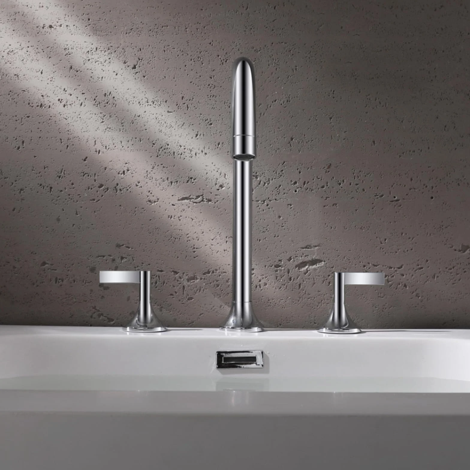 YRYRHX 3-otworowa bateria umywalkowa Baterie obrotowe Szczotkowane złoto Bateria do zlewu łazienkowego Baterie umywalkowe z ciepłą i zimną wodą Household faucets