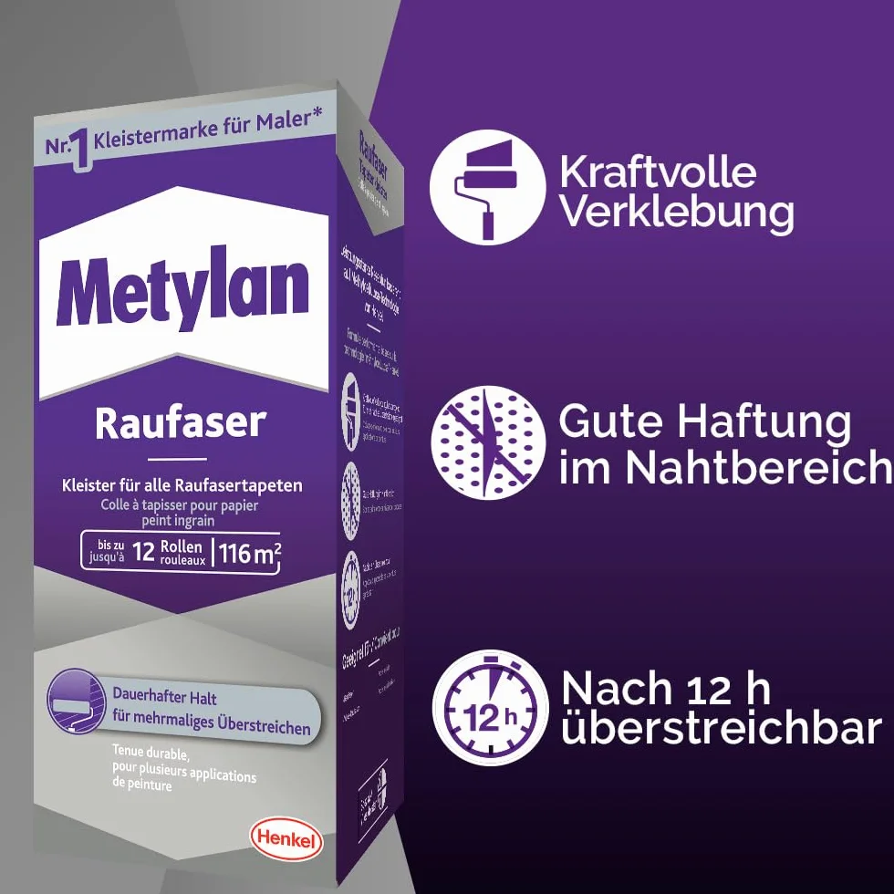 Metylan Raufaza Klej do Tapet, Przezroczysty, 720 g