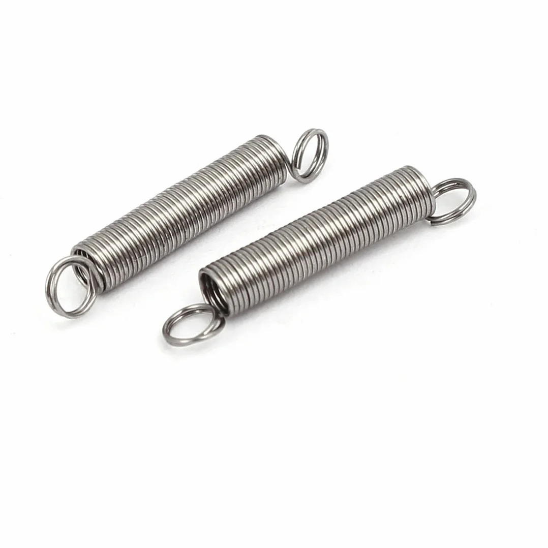 sourcingmap® 10 szt. 0,3 mm x 3 mm x 20 mm 304 stal szlachetna sprężyny zaciskowe srebrny odcień odskakuje sprężyna druciana de