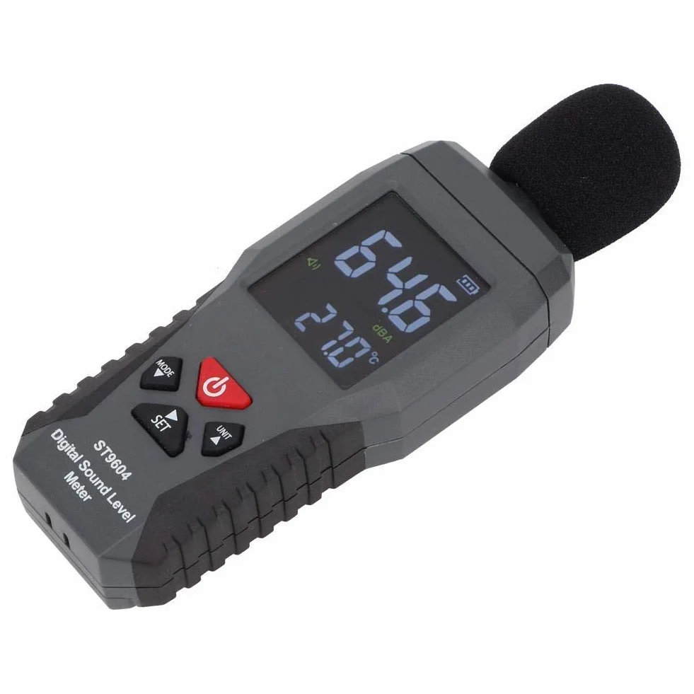 Sonometr SMART SENSOR Dźwięk Rejestrator poziomu dźwięku Tester szumów Audionumeryczny miernik dźwięku, zakres pomiarowy 30-130 dB