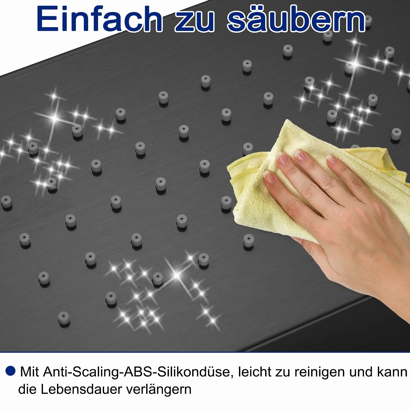 HENGMEI Panel prysznicowy system prysznicowy ze stali nierdzewnej szczotkowanej armatura prysznicowa zestaw prysznicowy z deszczownicą, prysznic z masażem, prysznic z wodospadem, słuchawka prysznicowa