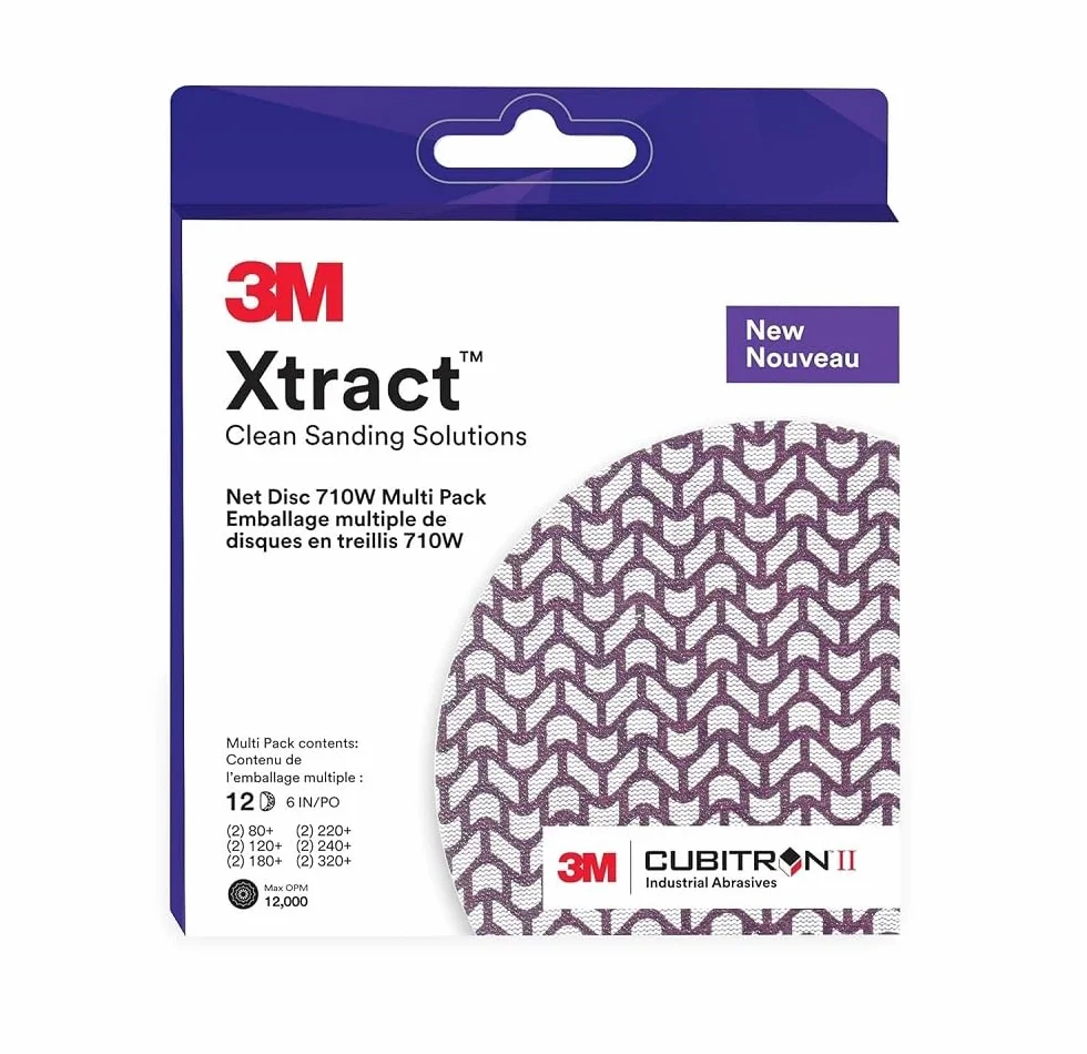 3M Xtract Cubitron II tarcza netto 710 W, 6 cali x NH, 80+, 120+, 180+, 220+, 240+, 320+, opakowanie wielopakowe, 12 w środku, 20 w etui