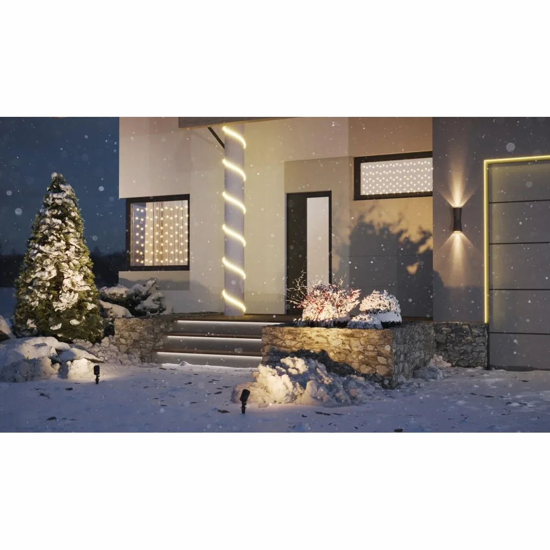 Hama lampa ogrodowa Wi-Fi (WiFi, WLAN, kolory RGB, wodoodporna, inteligentne oświetlenie, multi colour, ciepła biel, 7 W, 450 lumenów, IP65) czarna