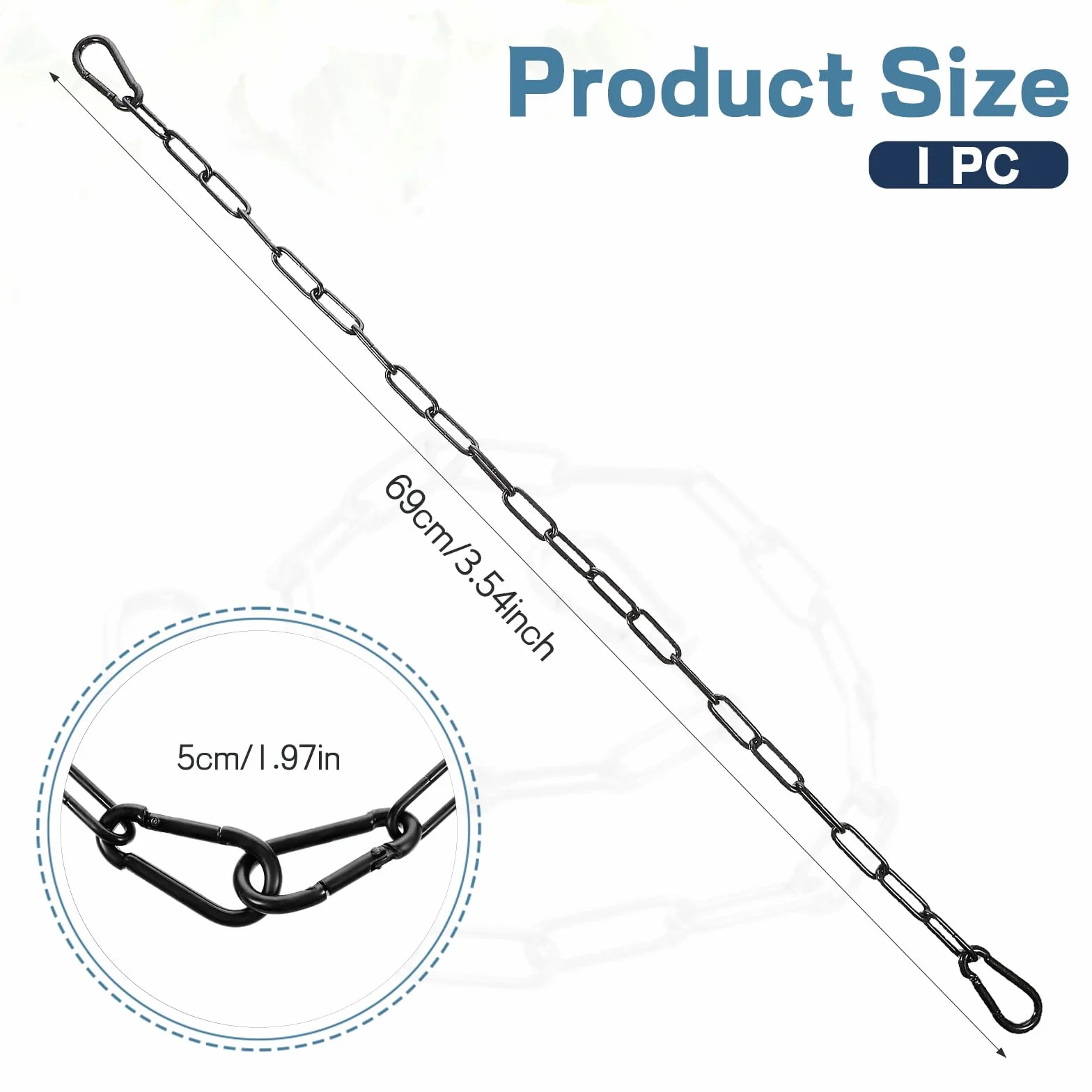 60 cm łańcuch czarny, stalowy łańcuch, łańcuch ze stali nierdzewnej, czarny łańcuch, łańcuch ogniwowy, łańcuch z torkiem, zamek do łańcucha, ogniwo toru, łącznik toru z karabińczykiem, okrągły