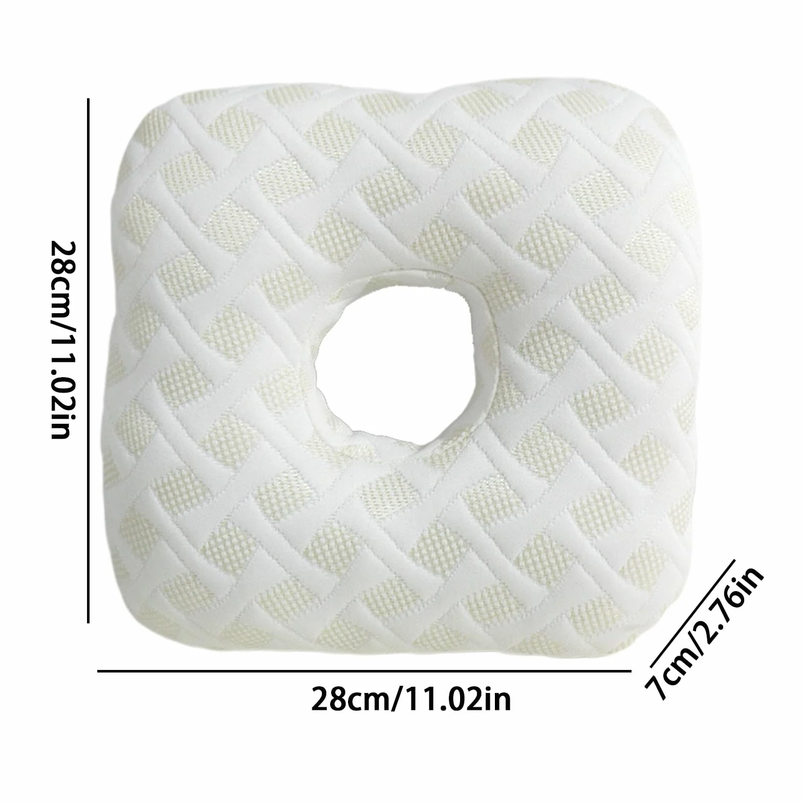 Poduszka na kolczyki do spania | poduszka z pianki z pamięcią kształtu – poduszka na kolczyki o wymiarach 28 cm x 28 cm x 7 – na drzemkę, podróż, do domu, łóżka, samolotu, samochodu, miejsca