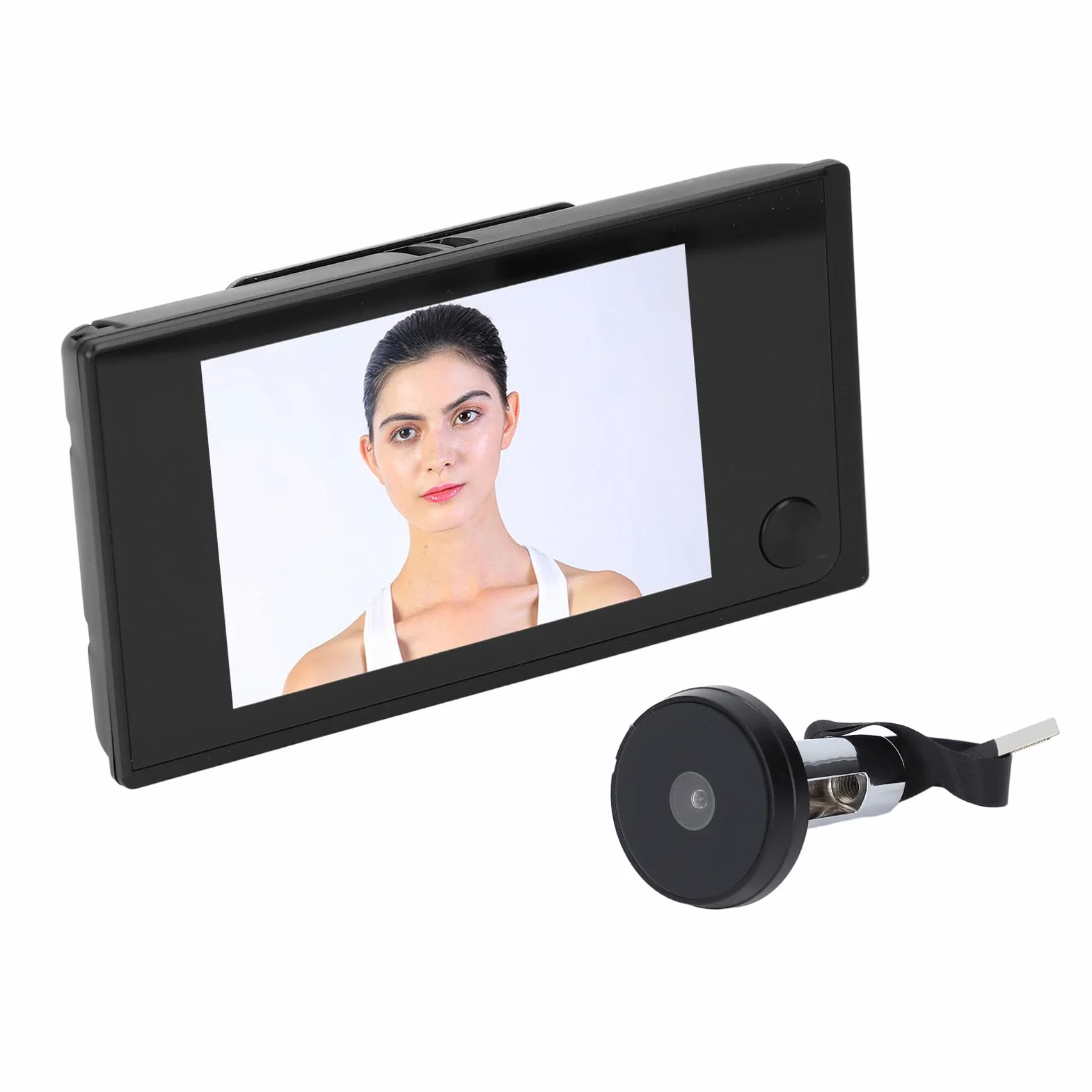 3,5-calowy Cyfrowy Wizjer LCD 120-stopniowy Wizjer do Drzwi Kamera Wideo Zestaw Dzwonka do Drzwi Cyfrowy Monitoring Drzwi do Domowego Biura, ze śrubami Ułatwiającymi instalację