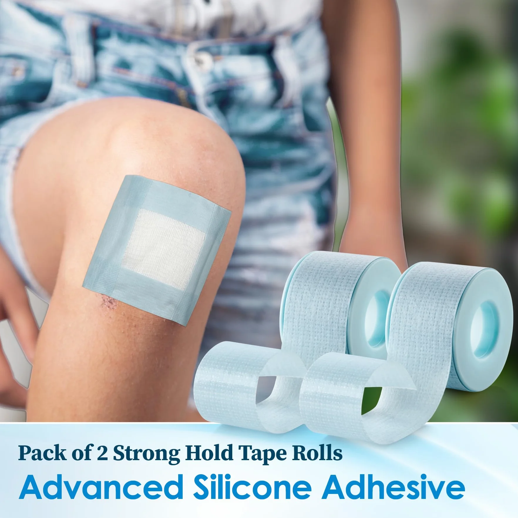 MEDca Sensitive Skin Low Trauma Tape Roll, 1 in x 4 yds, 2-Pack