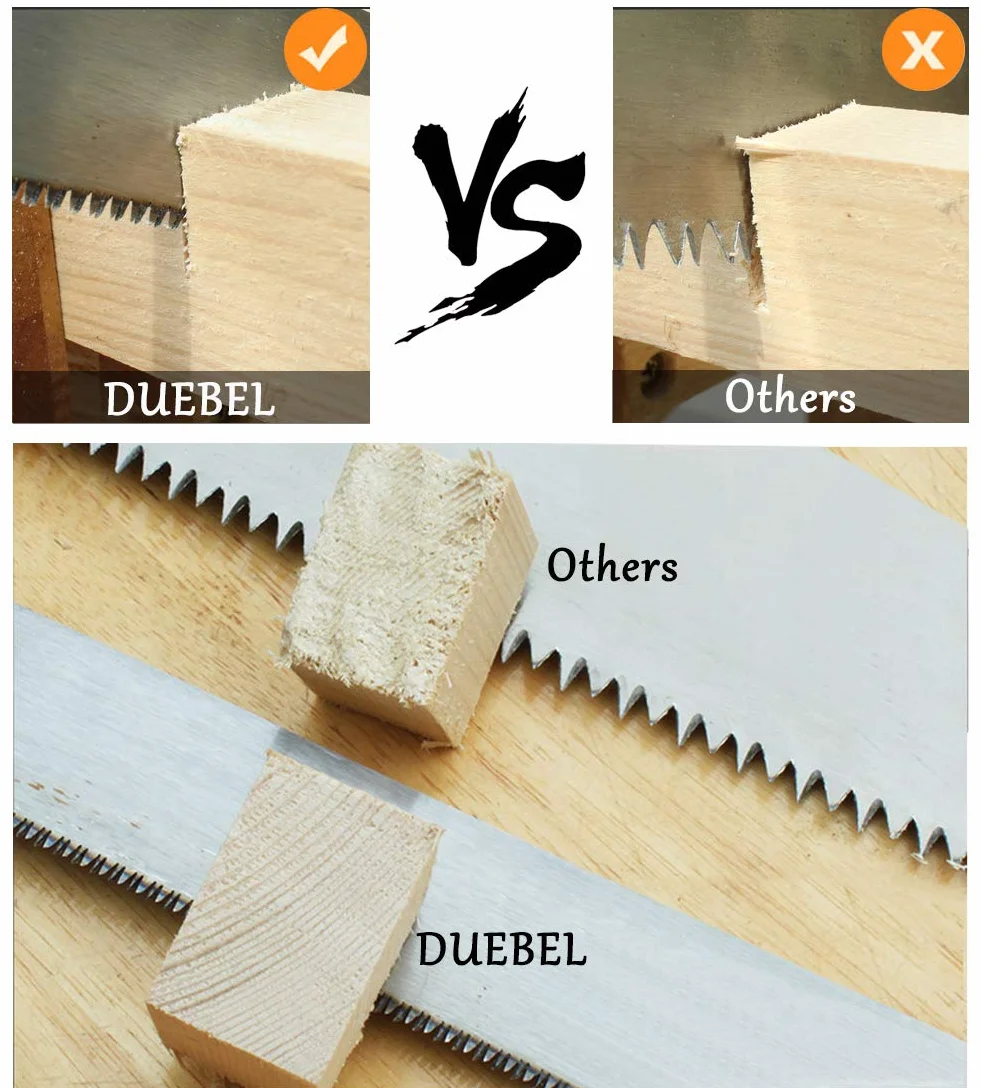 DUEBEL Razorsaw piła Kataba piła krzyżowa o drobnych zębach z 250 mm wymiennym ostrzem japońska piła ręczna jednoostrzowa piła do cięcia równoczesnego piła do obróbki drewna piła krzyżowa do maszynki do golenia z twardego drewna