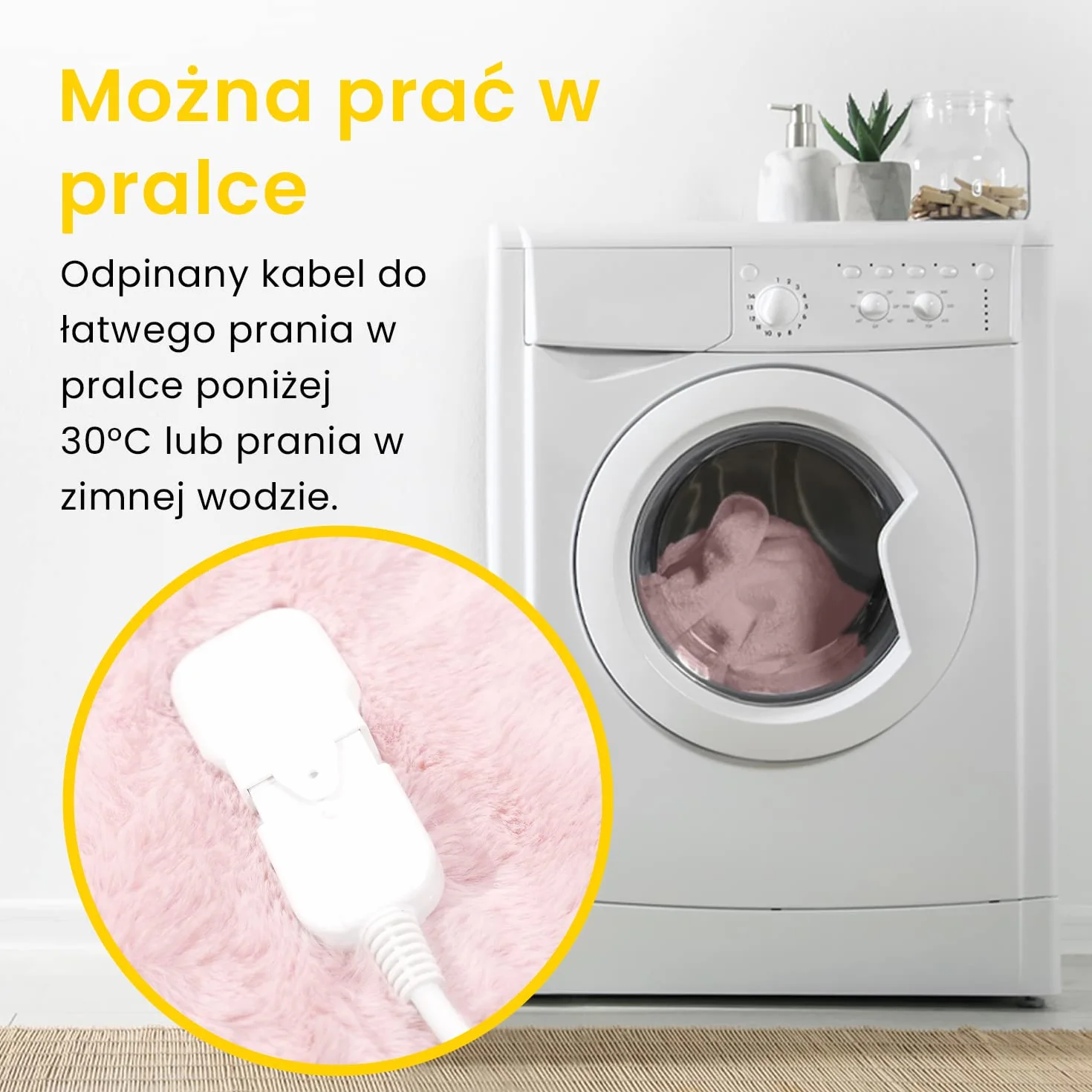 CosiHome Koc Elektryczny XXL 180x130 cm 9 Poziomów Temperatury Różowy