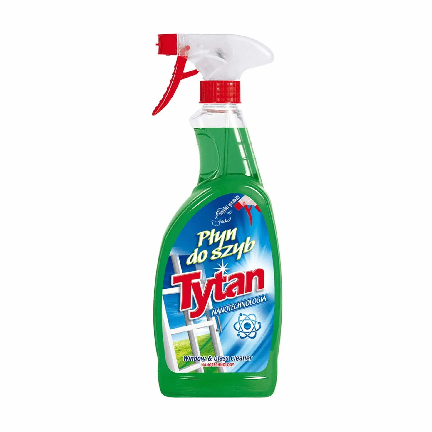 Tytan Środek do czyszczenia szyb, środek do czyszczenia okien (nanotechnologia, butelka z rozpylaczem 750 g)