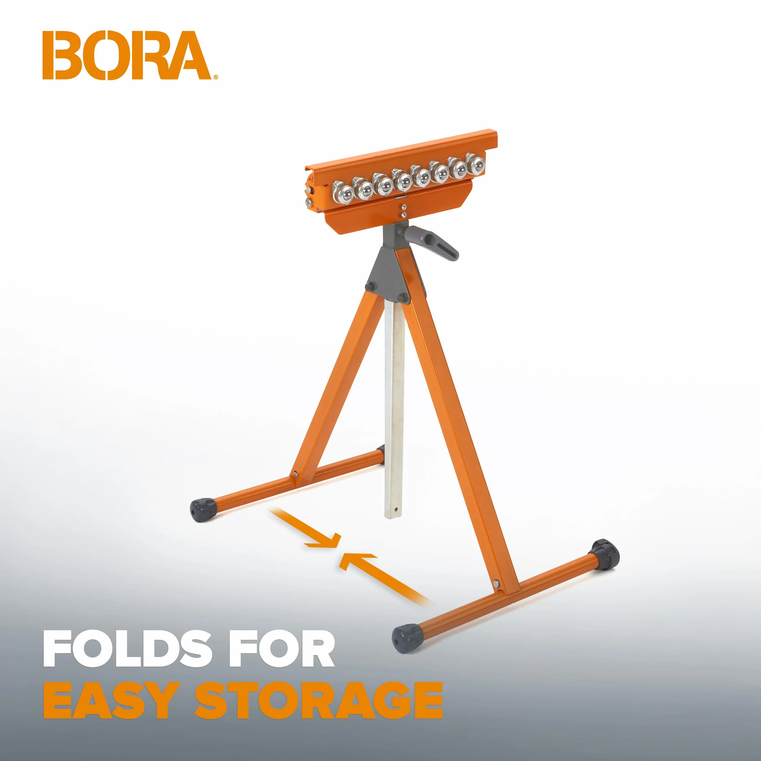 BORA Portamate PM-5093 trójfunkcyjny wałek cokołowy 28,5 cm stal polerowana łożyska kulkowe wielokierunkowe rolki