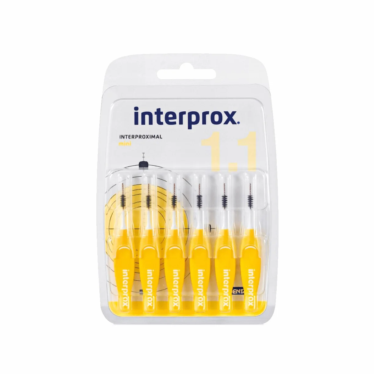 Interprox Szczotki wewnętrzne żółte mini 6 sztuk, 3 sztuki w opakowaniu (3 x 6 sztuk)