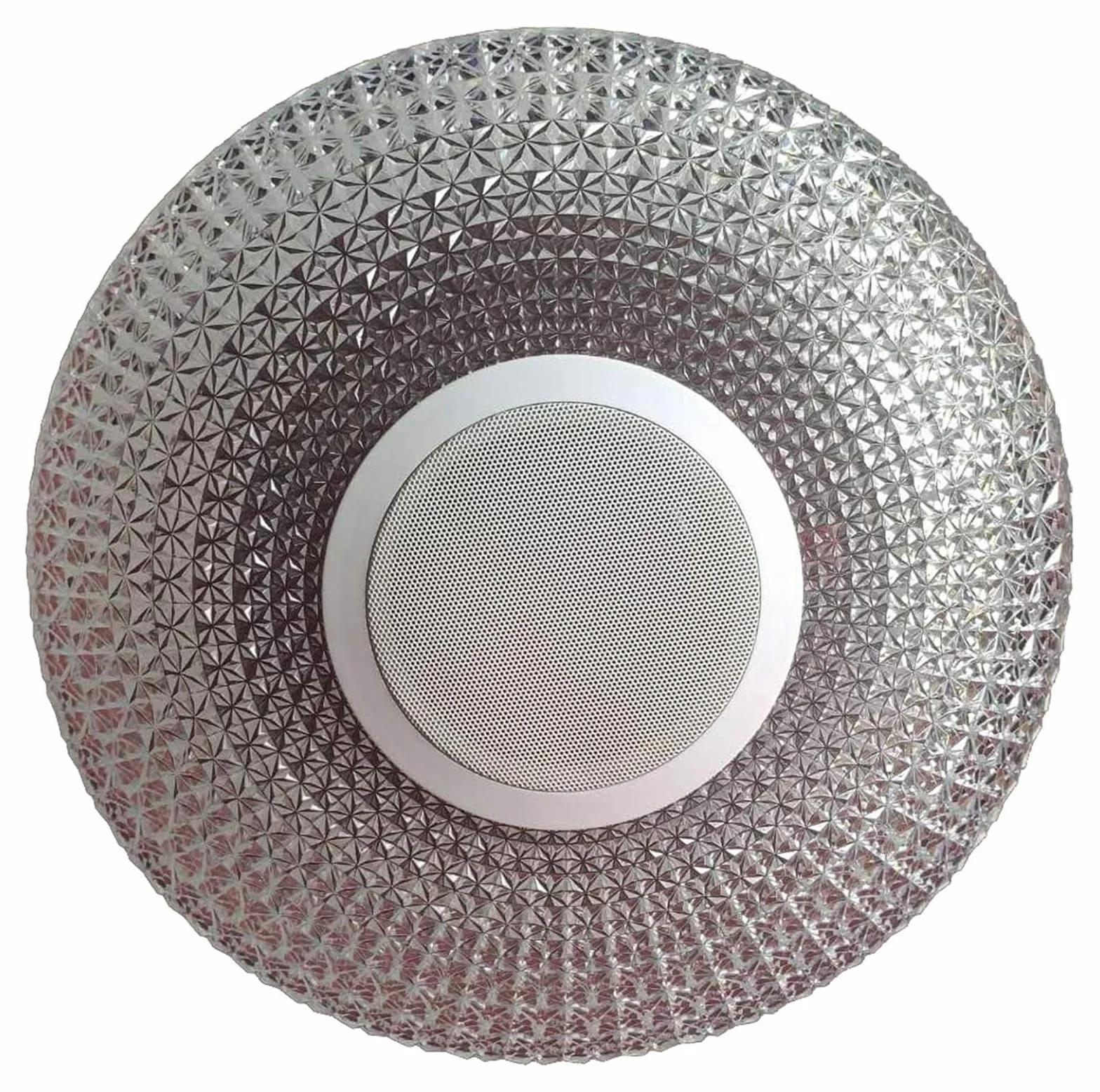 Kryształowa lampa sufitowa LED z pilotem zdalnego sterowania i aplikacją, nowoczesna lampa sufitowa RGB z 3 głośnikami Bluetooth, sypialnia, salon, łazienka, wodoodporny klosz z gwiaździstym niebem