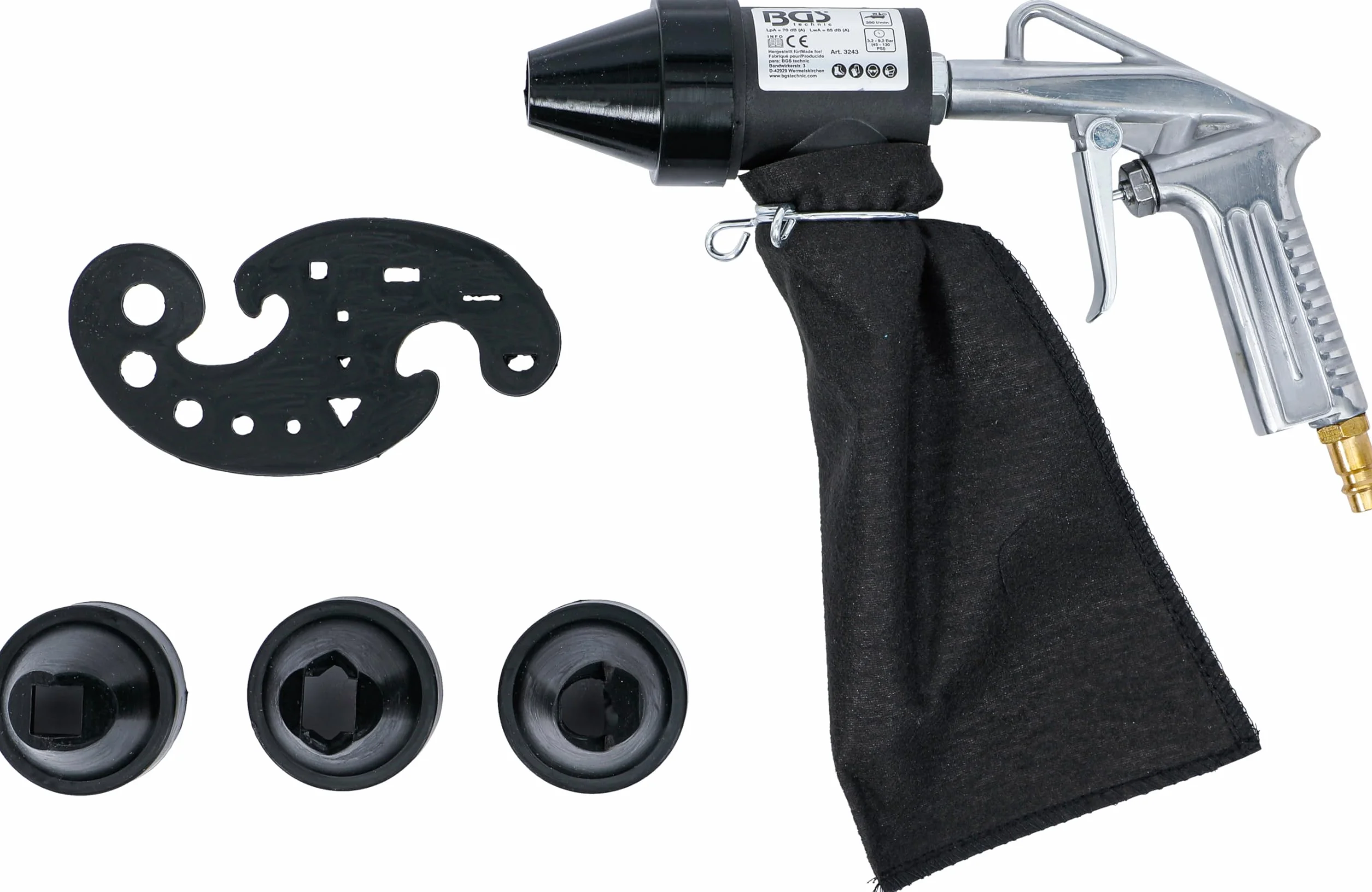 BGS 3243 Pneumatyczny pistolet do piaskowania z akcesoriami