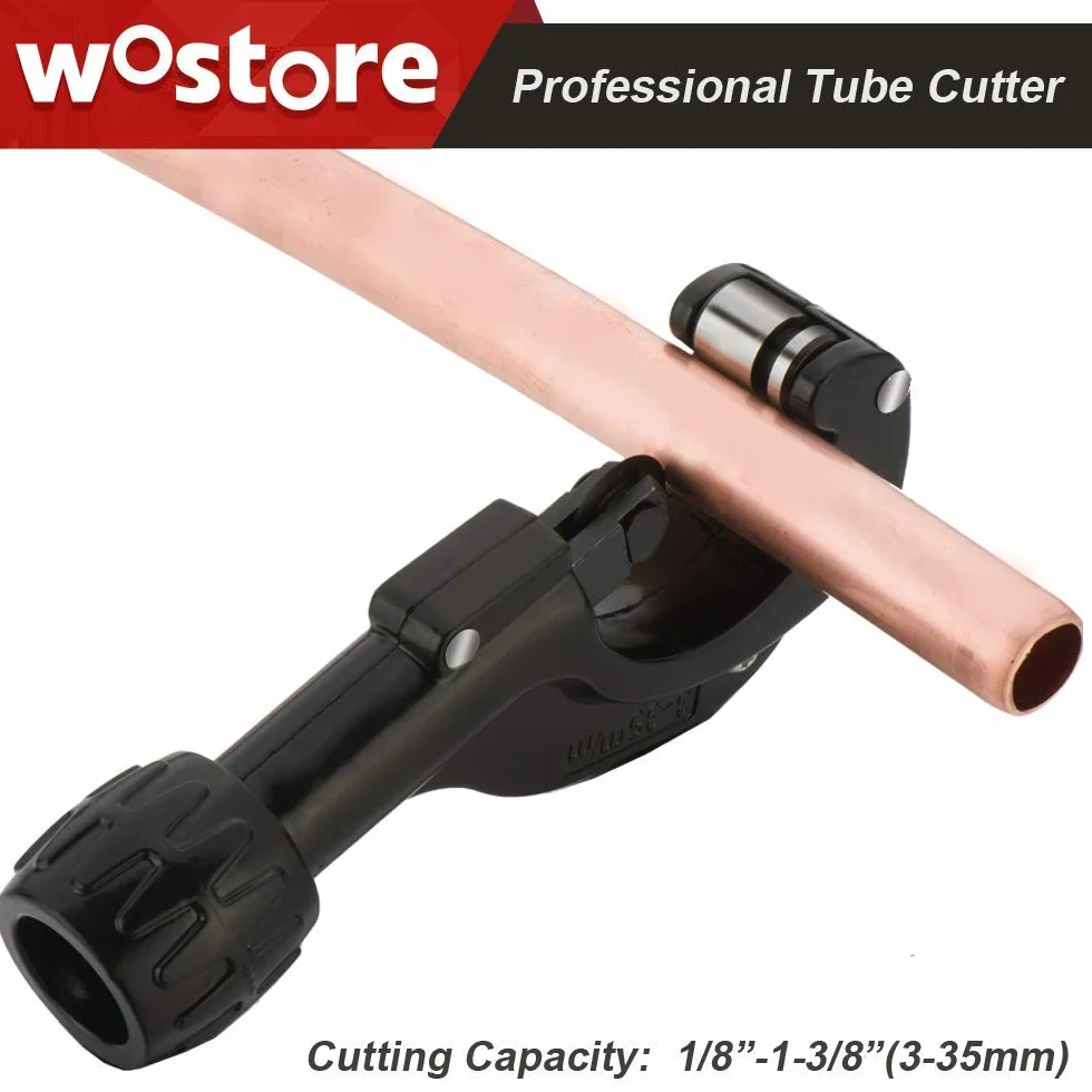 Wostore Obcinak do rur do cięcia miedzi, plastiku, aluminium, mosiądzu i stali nierdzewnej, obcinak do rur 1/20.3 cm-1-5/20.3 cm (3-35 mm)