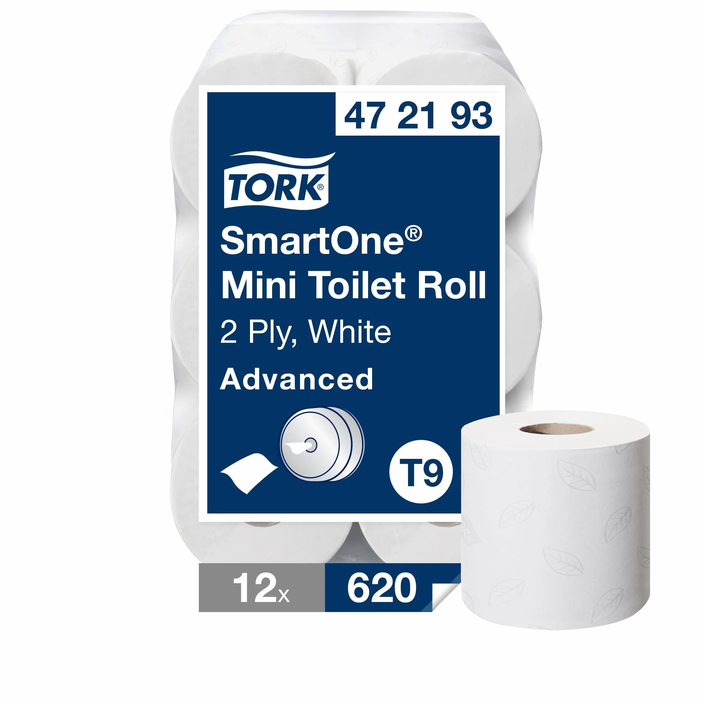 Tork AAT301 Smart One mini rolka toaletowa, 2-warstwowa, biała (opakowanie 12 szt.)