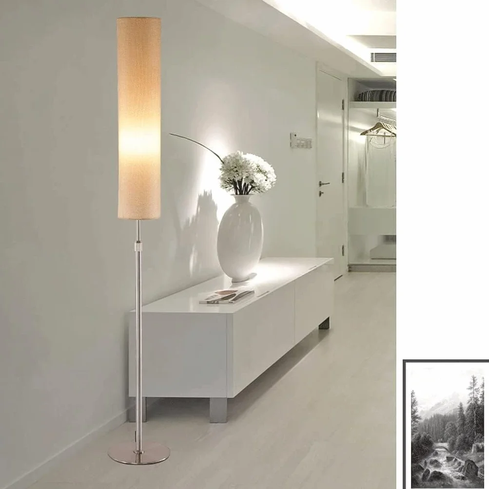 Lampes Pied Nowoczesna Lampa Podłogowa Ze Stali Nierdzewnej. O Wysokim Słupie Z Regulacją Wysokości. Lampka Do Czytania. Salon. Sypialnia Lampy Stojące Salonu(B)