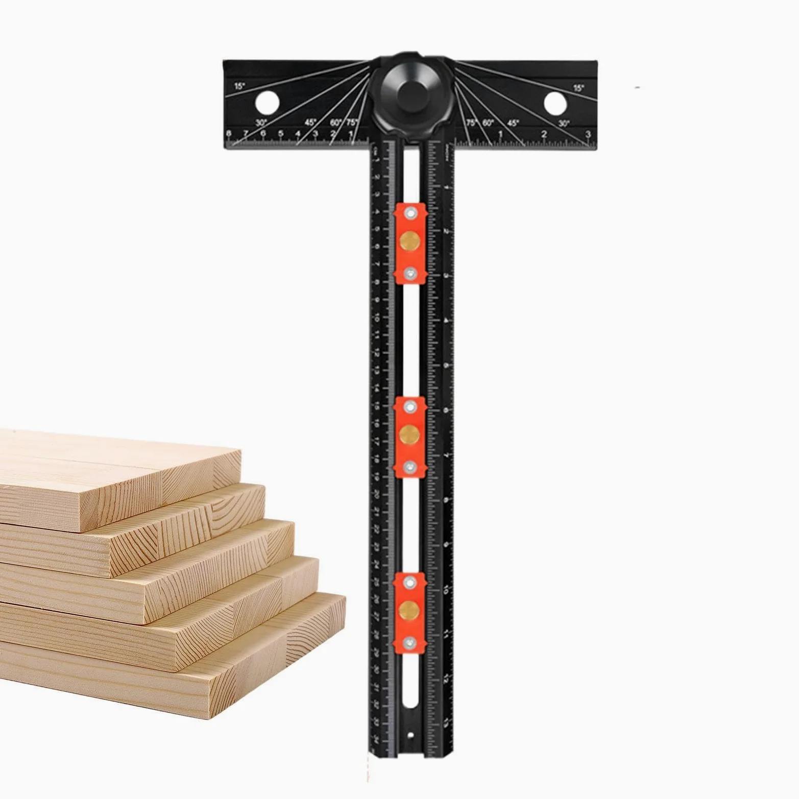 Jig do uchwytów szafek Wiertniczy Szablon T | Jig do uchwytów szuflad i prowadnica wiertła Dla Stolarzy, Renowatorów, Wykonawców, Majsterkowiczów, Właścicieli Domu,