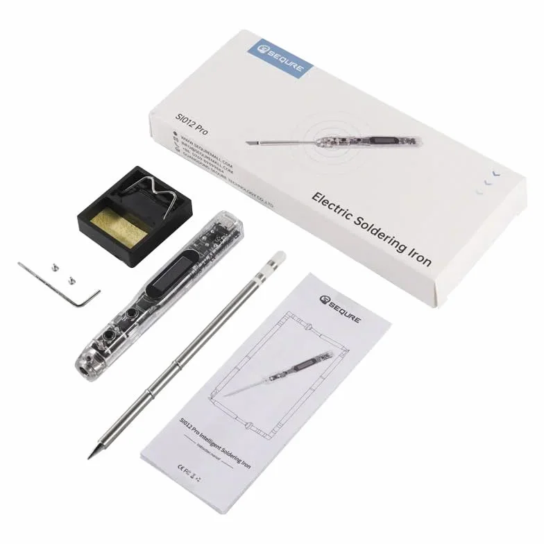 SEQURE SI012 Pro lutownica z grotem T12-B2 Transparent