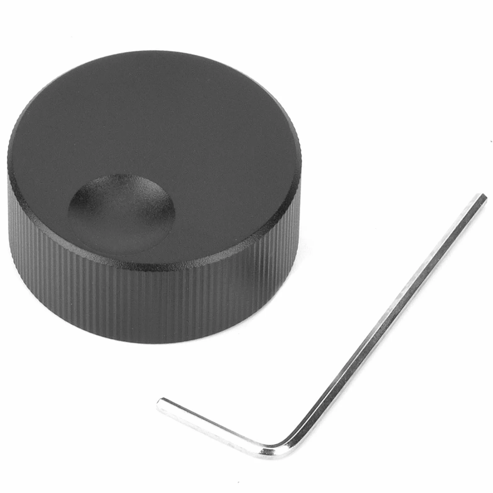 Regulacja głośności Czarne matowe aluminiowe pokrętło do potencjometru 6mm 32x13x8mm