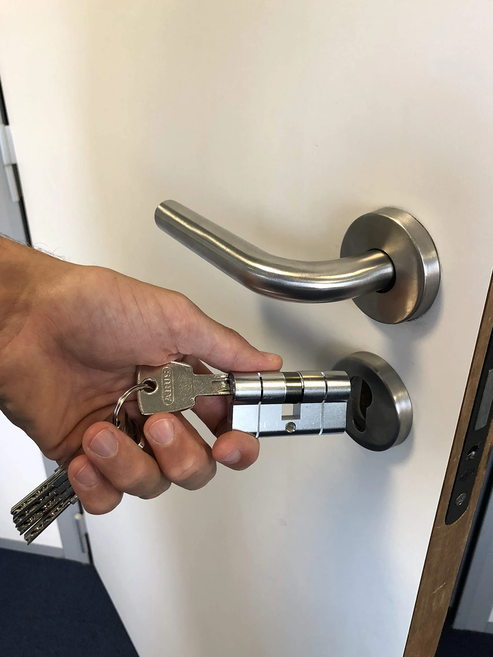 ABUS Podwójny cylinder D6PSN 40-40 mm Bkn, niklowany