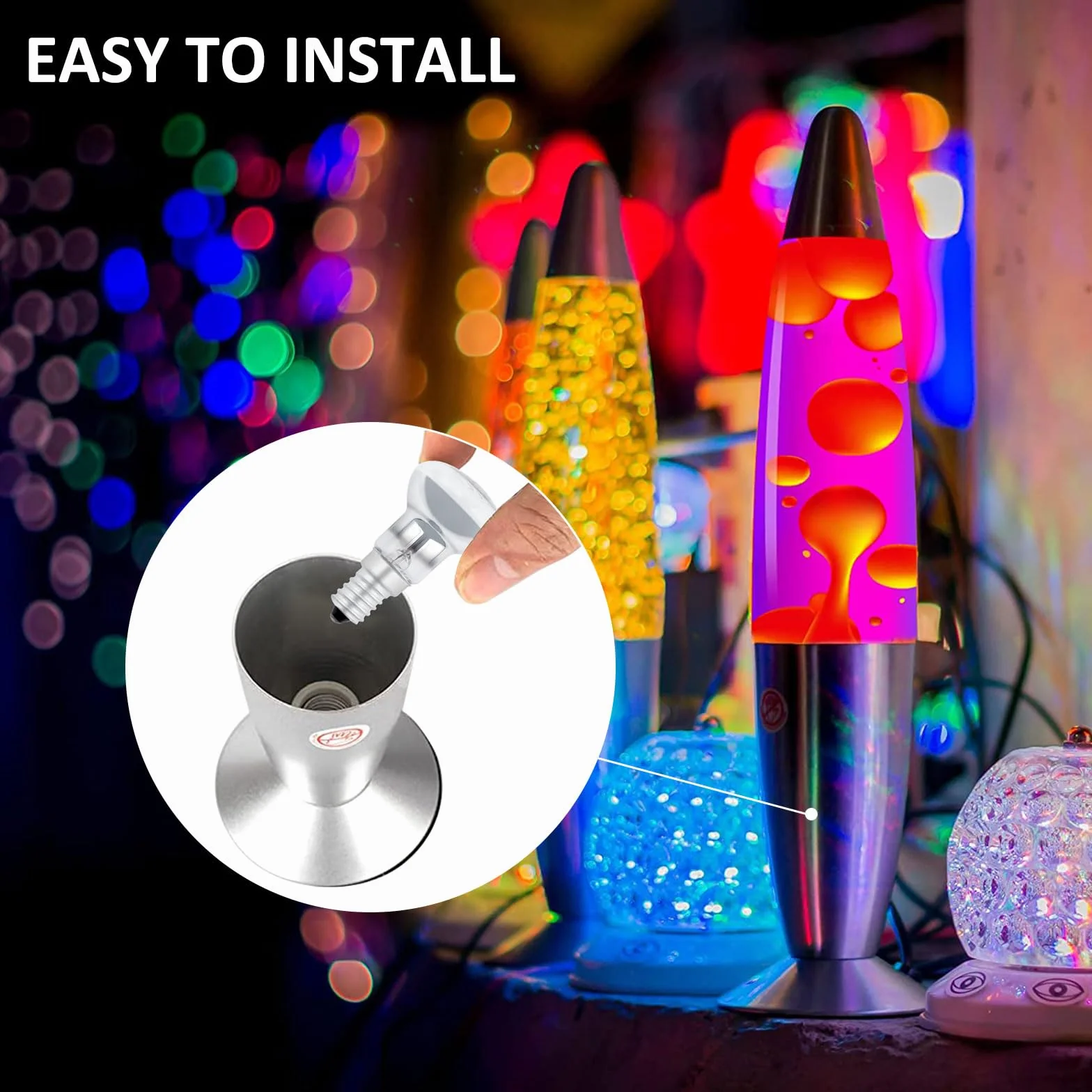 Caldarax Lampa lawowa, żarówka E14 R39, możliwość ściemniania, 25 W, lampa lawowa, reflektor AC 240 V, ciepła biel 2700 K, 250 lm, lampa grzewcza R39, lampa reflektorowa, lampa błyskowa, lampy fusion