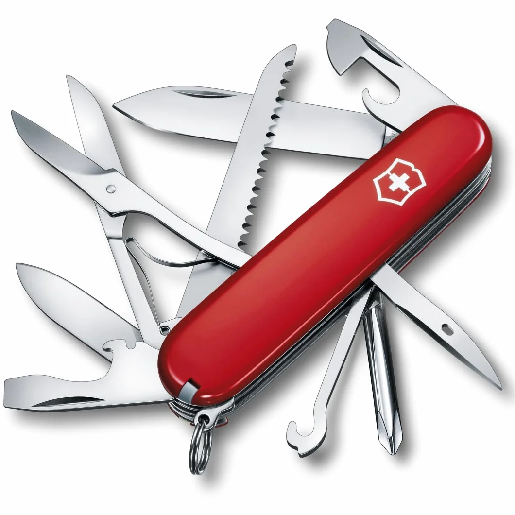 Victorinox scyzoryk Fieldmaster (15 funkcji, uniwersalny haczyk, otwieracz do puszek, nożyczki), czerwony