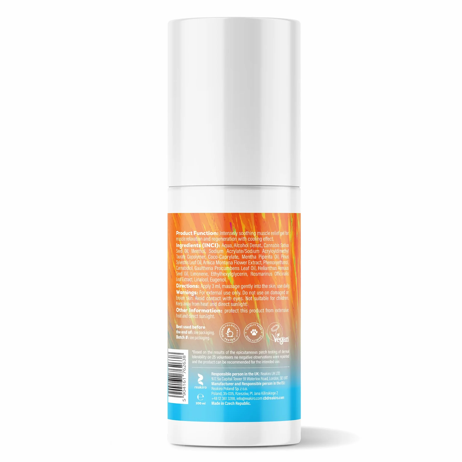 SOOL CBD Cooling Gel 100ml 500mg Żel CBD do masażu stawów i mięśni