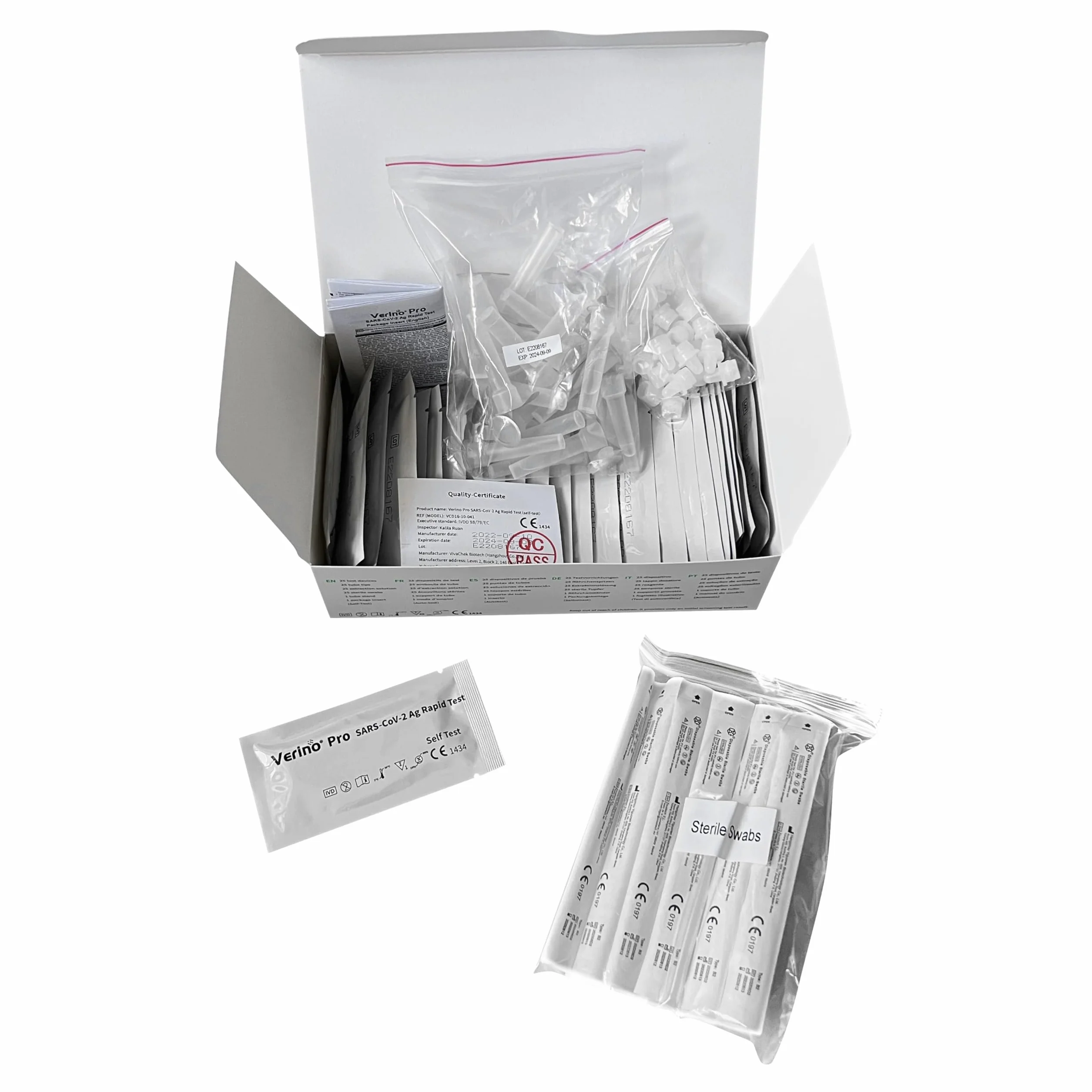 Vivacheck Verino Pro Corona SARS-CoV-19 Antygenowy Test Szybki Nosowy CE 1434