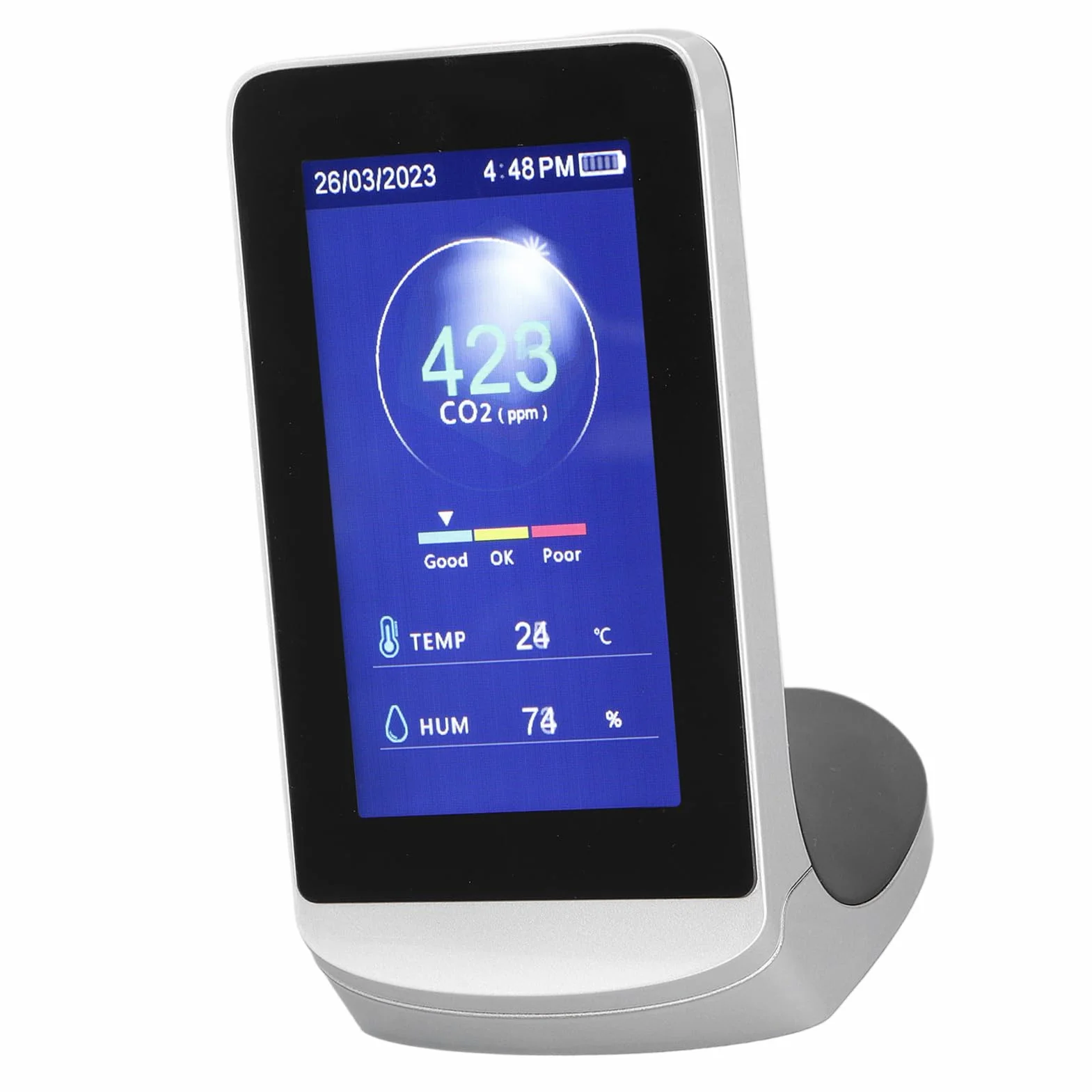 Monitor Jakości Powietrza CO2 Detektor Dwutlenku Węgla Miernik CO2 Temperatury Wilgotności Tester