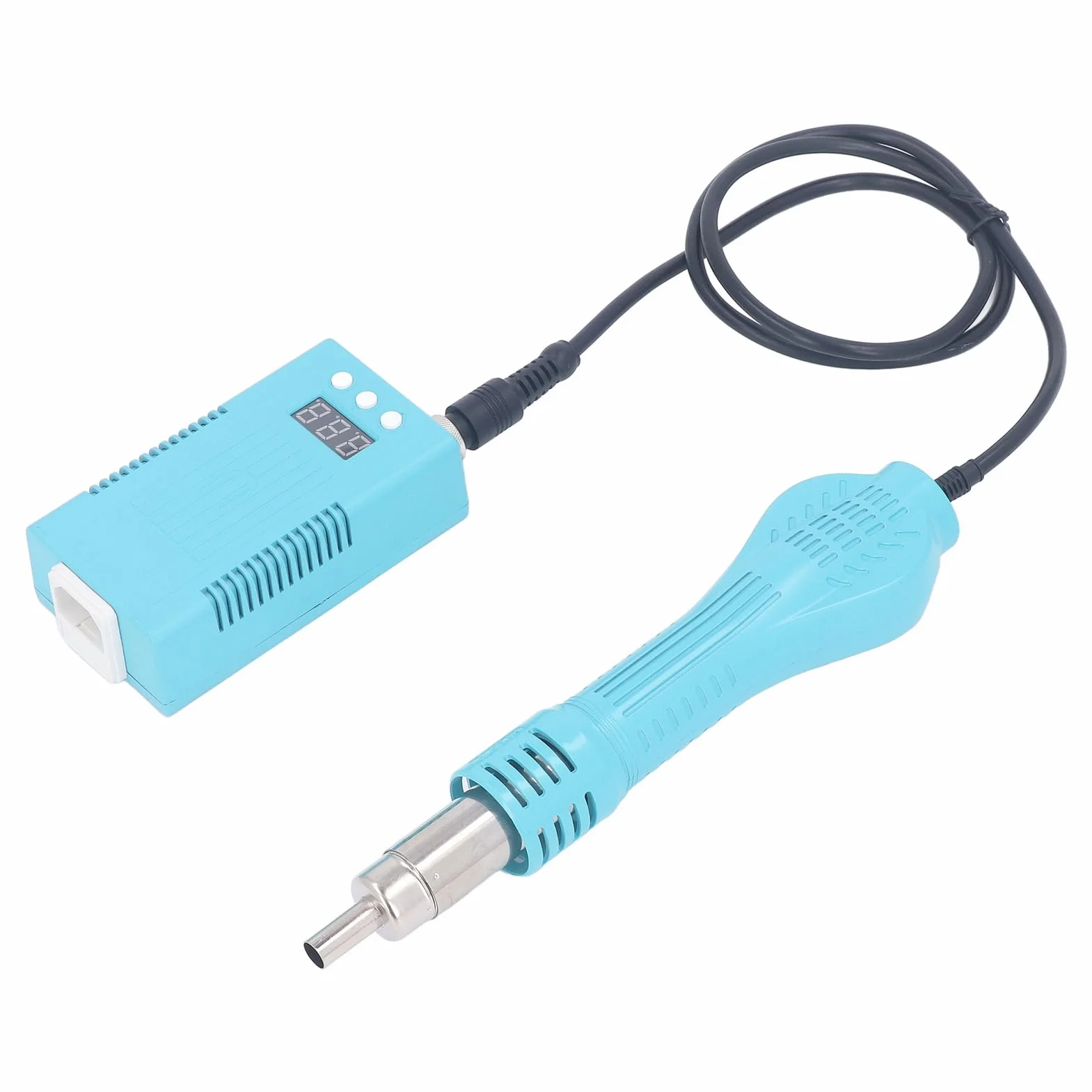 Cyfrowa Opalarka, Wyświetlacz LCD 3mph-10mph Cyfrowa Opalarka 700W Bezgłośny Ceramiczny rdzeń Grzejny do Naprawy Elektroniki (Wtyczka UE 220 V)