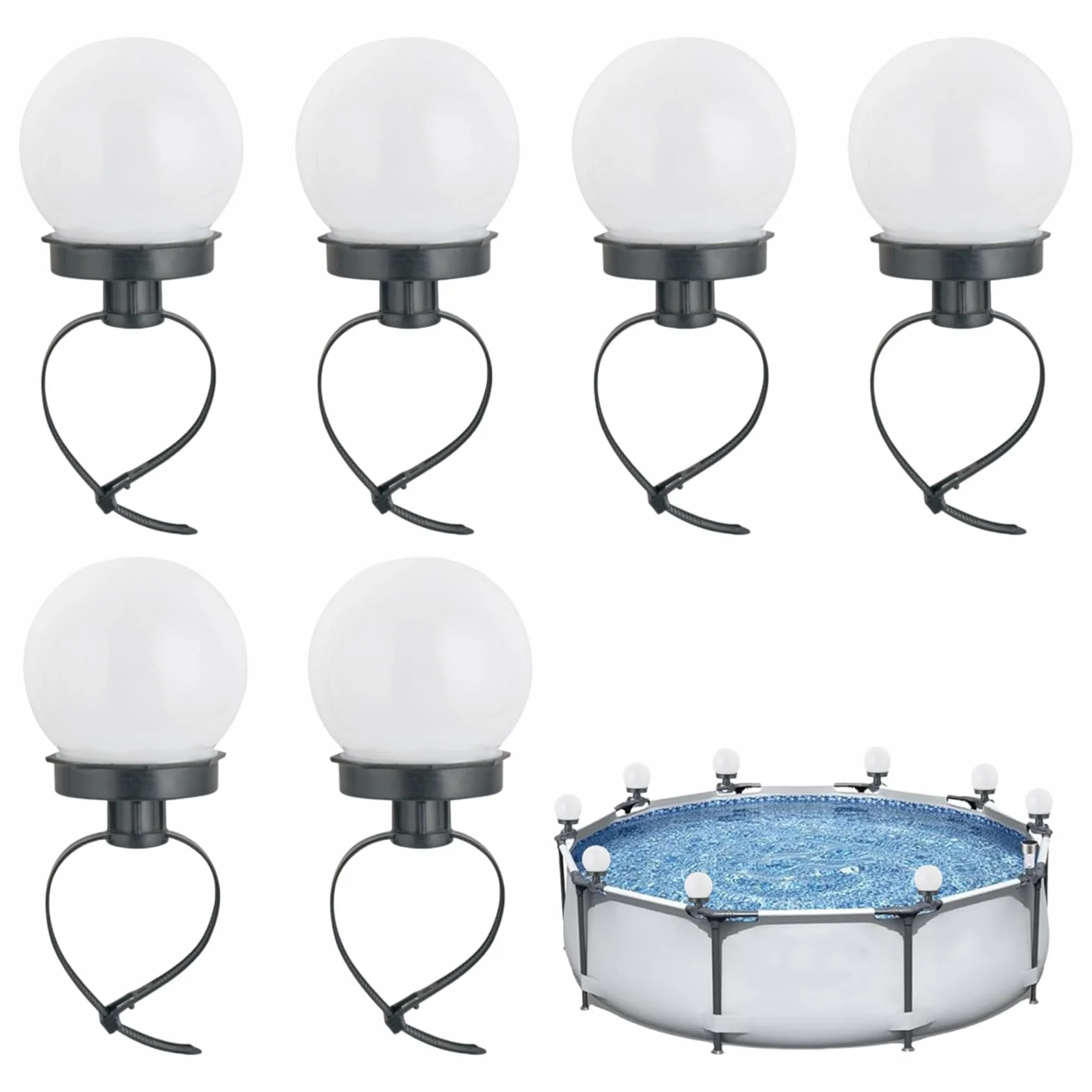 Oświetlenie basenowe LED Solarne, wodoodporne lampki nocne do pływania | Wodoodporna dekoracja ogrodzenia basenu IP65,Akcesoria do dekoracji basenów, lampy solarne LED na zewnątrz, trwałe