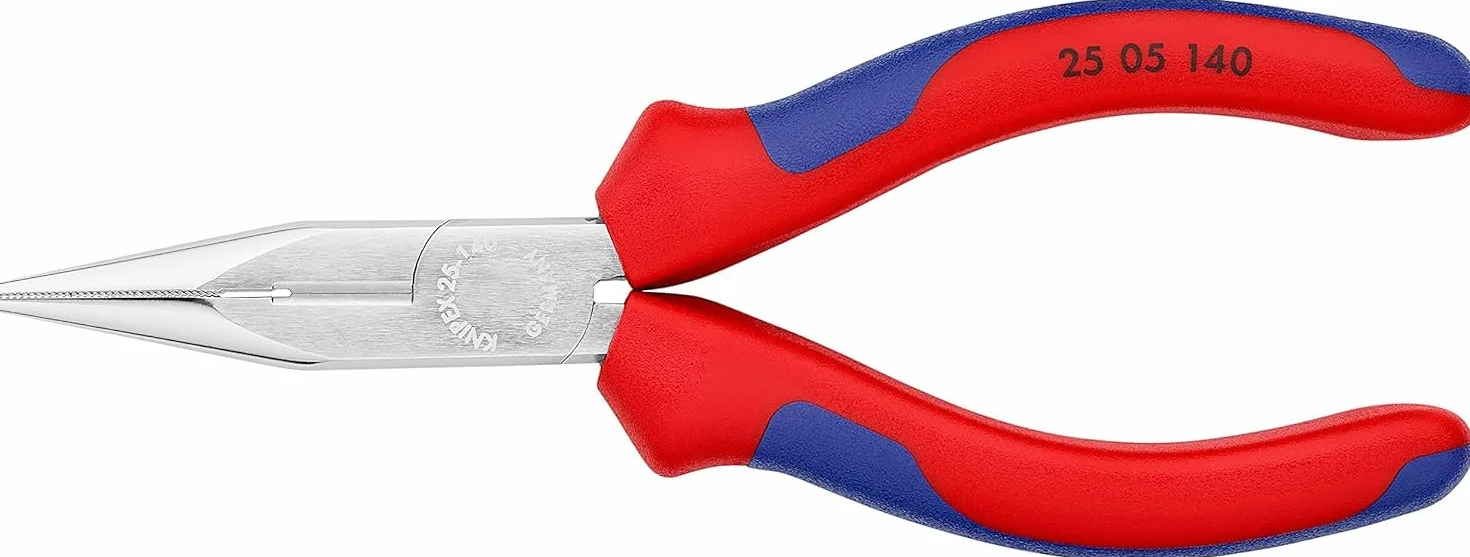 KNIPEX Szczypce tnące półokrągłe (szczypce radiowe) chromowany z osłonkami wielokomponentowymi 140 mm, 25 05 140