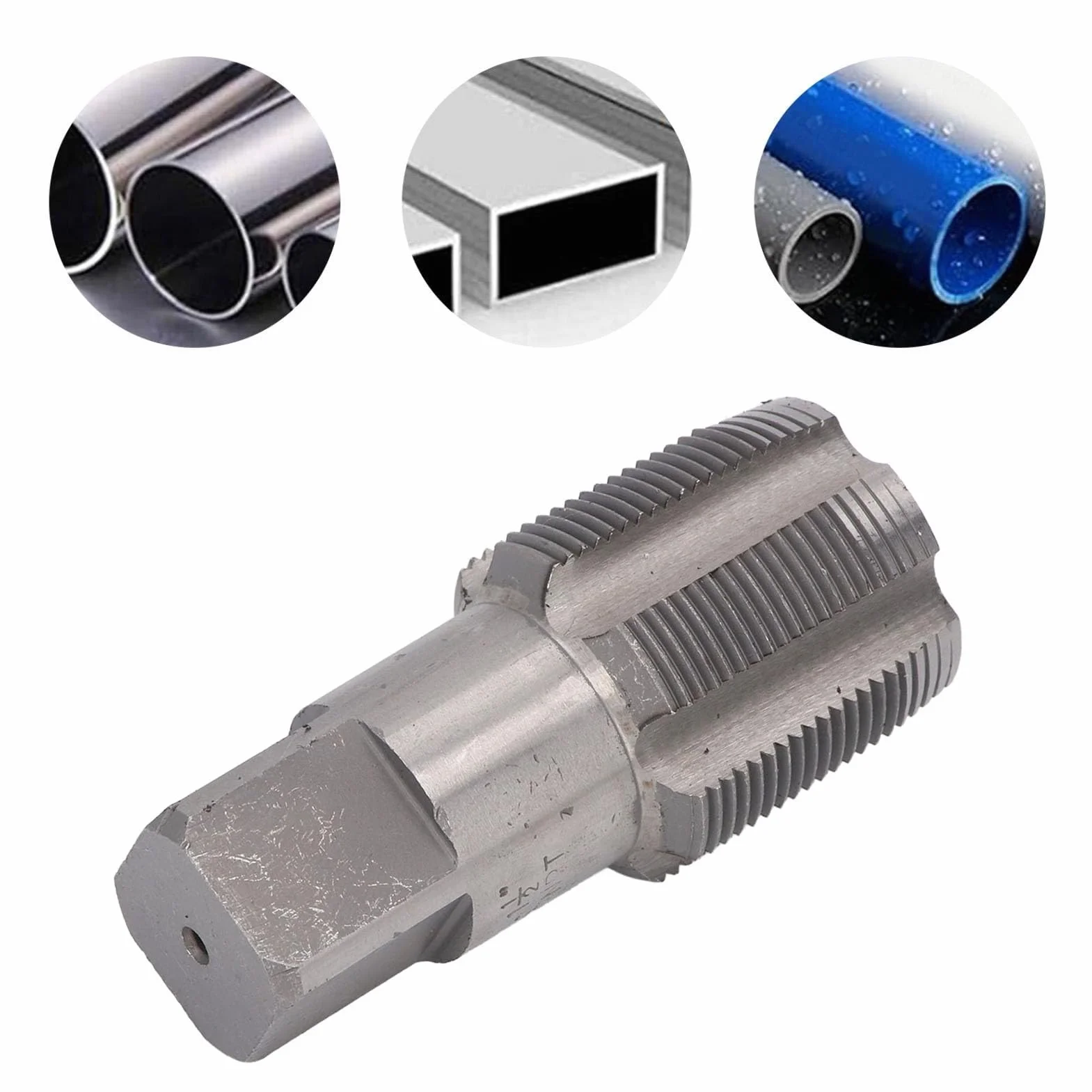 Kran Rurowy 1-1/2 Npt, Gwintownik Rurowy ze Stali Szybkotnącej, Gwintownik Stożkowy Npt ze Schowkiem,dla Hydraulików Mechaników Majsterkowiczów Maszyny Dokładne Prace Hydrauliczne