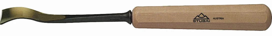 Stubai 523616 dłuto do rzeźbienia w drewnie typu 36 z drewnianym uchwytem, złoty/beżowy, 16 mm