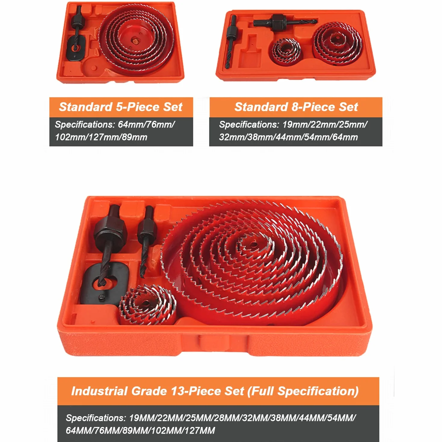 Otwornica bimetaliczna, otwieracz otworów Otwornica Nadaje się do płyt gipsowo-kartonowych i cienkich płyt Otwór 10 mm,Piły otworowe(13 Piece set)